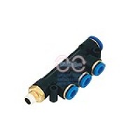 ข้อต่อลม air fitting - SPWD series different diameter male union triple