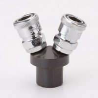 ข้อต่อสวมเร็ว quick coupler - **คอปเปอร์ ฐานกลม 2 หัว