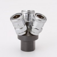 ข้อต่อสวมเร็ว quick coupler - **คอปเปอร์ ฐานกลม 3 หัว