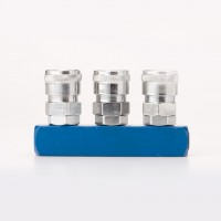 ข้อต่อสวมเร็ว quick coupler - **คอปเปอร์ ฐานตรง 3 หัว