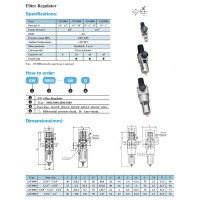 ชุดกรองลม ปรับแรงดันลม smc - ชุดกรองลม ชุดปรับแรงดันลม(อย่างดี) รุ่น AW3000-02