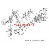 อะไหล่ปั๊มลม สวอน swan - อะไหล่ปั๊มลมสวอน 15 แรงม้า รุ่น SWP-415