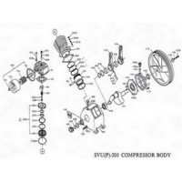 อะไหล่ปั๊มลม สวอน swan - อะไหล่ปั๊มลมสวอน 5 แรงม้า รุ่น SVP-205