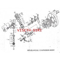 อะไหล่ปั๊มลม สวอน swan - อะไหล่ปั๊มลมสวอน 7.5 แรงม้า รุ่น SWP-307