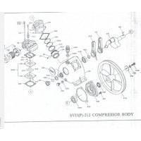 อะไหล่ปั๊มลม สวอน swan - อะไหล่ปั๊มลมสวอน SWAN 1/2 แรงม้า รุ่น : SVP-202