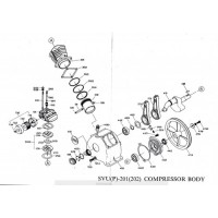 อะไหล่ปั๊มลม สวอน swan - อะไหล่ปั๊มลมสวอน swan 2 แรงม้า รุ่น SVP-202