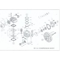 อะไหล่ปั๊มลม สวอน swan - อะไหล่ปั๊มลมสวอน รุ่น SP-114 ขนาด 1/4 แรงม้า