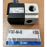 SMC โซลินอยด์วาล์ว 3/2ทาง, Body ported, ไฟ AC100, เกลียว=1/4 :VT307-1G1-02 โซลินอยด์วาล์วยี่ห้อ smc - SMC โซลินอยด์วาล์ว 3/2ทาง, Body ported, ไฟ AC100, เกลียว=1/4 :VT307-1G1-02